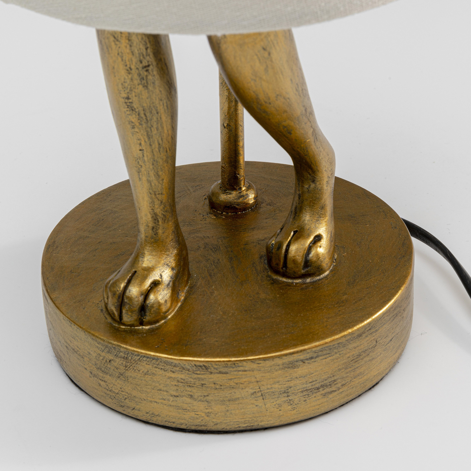 Kare Lámpara de mesa Animal Rabbit, dorada/blanca, altura 50 cm