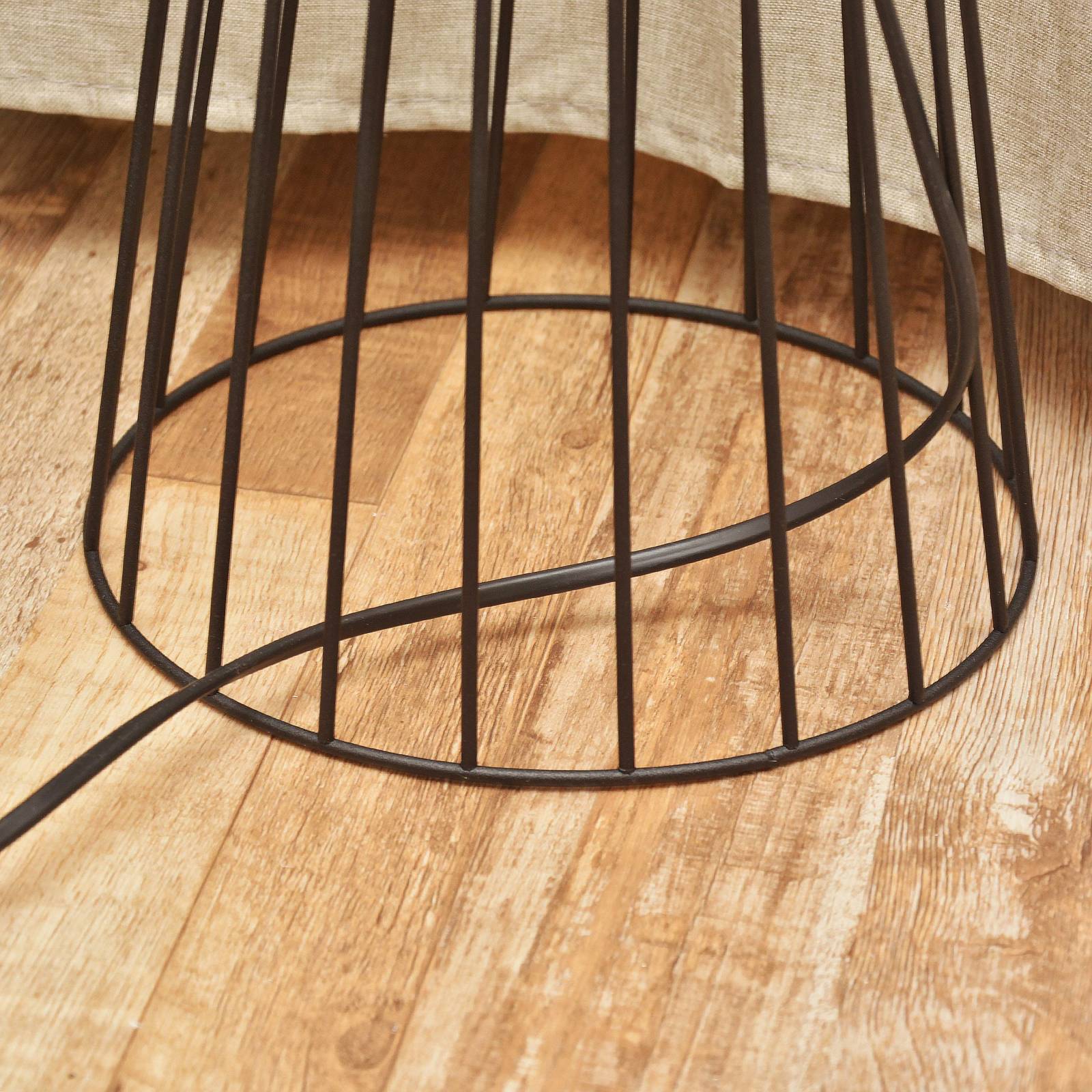 Lampa stojąca Mercure, czarna, metal/plastik, wysokość 93 cm