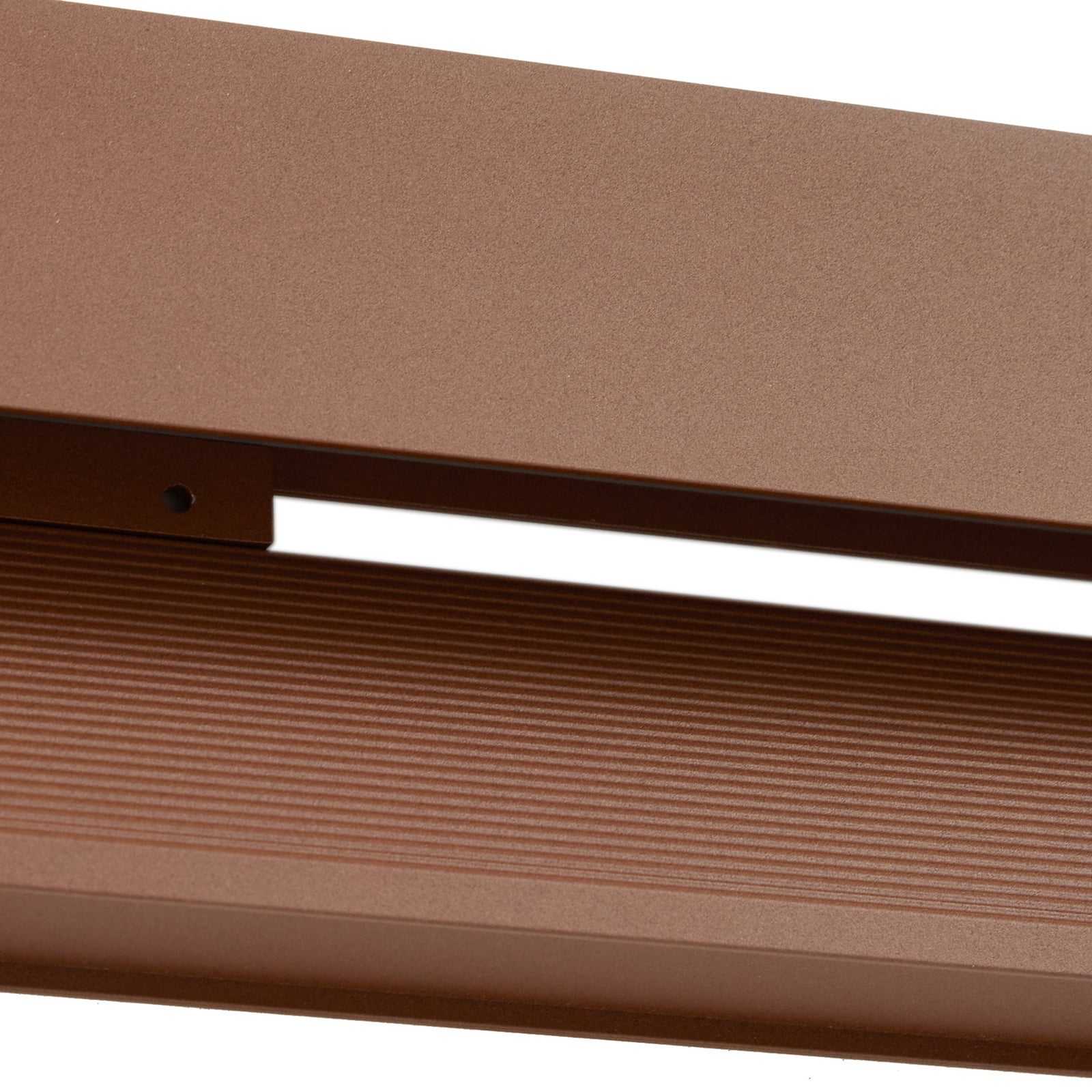 Trevin Applique da incasso, alluminio, 40 cm, IP54, marrone ruggine - Lucande