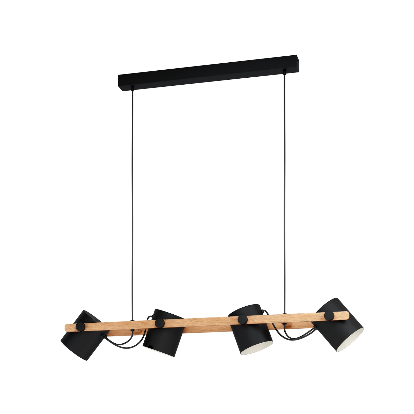 Hängeleuchte Hornwood, vierflammig, schwenkbar