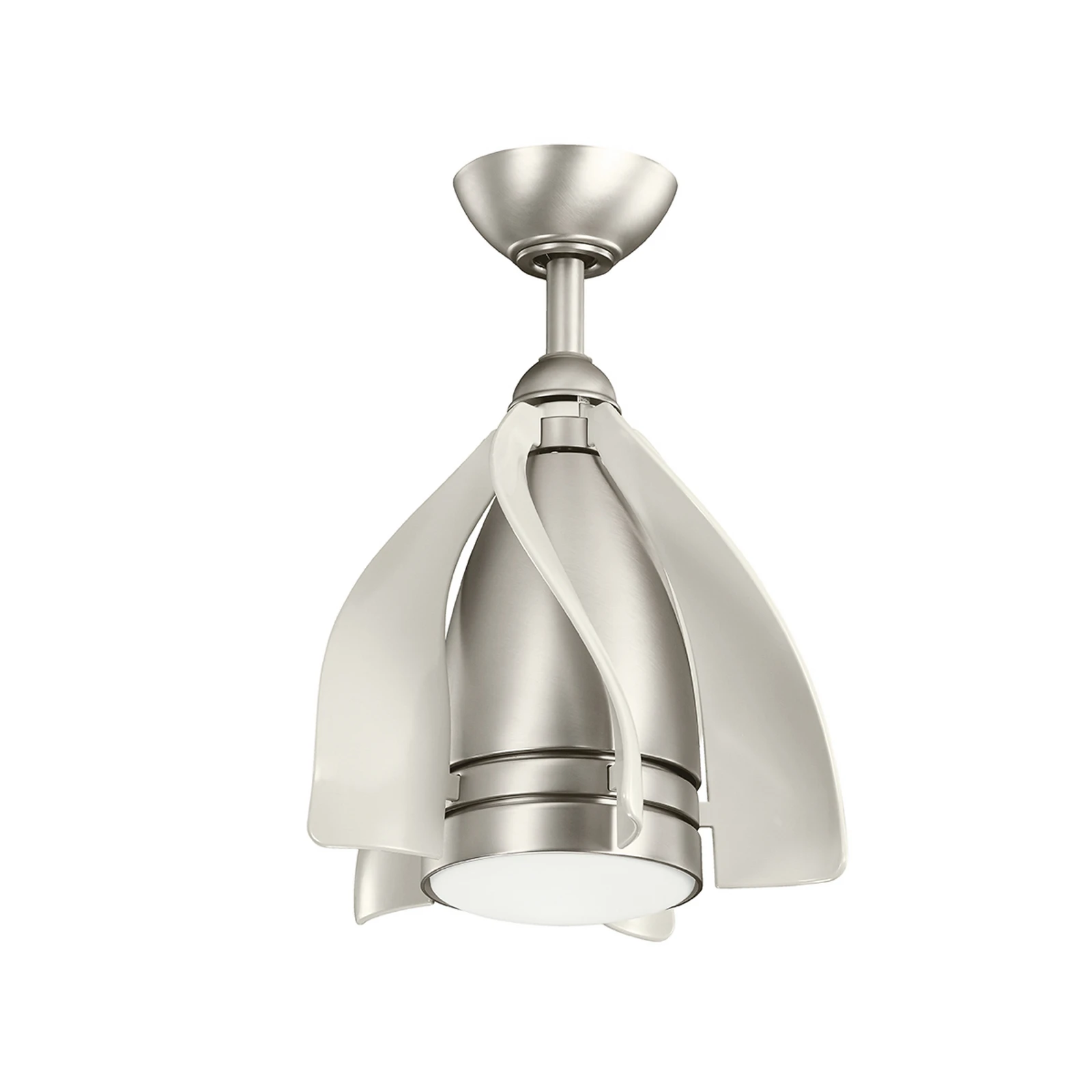 LED lubų ventiliatorius "Terna", nikelio/kremo spalvos