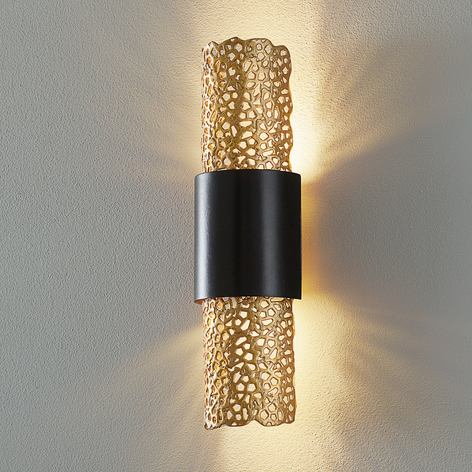 Vegglampe Palazzo, gull/brun