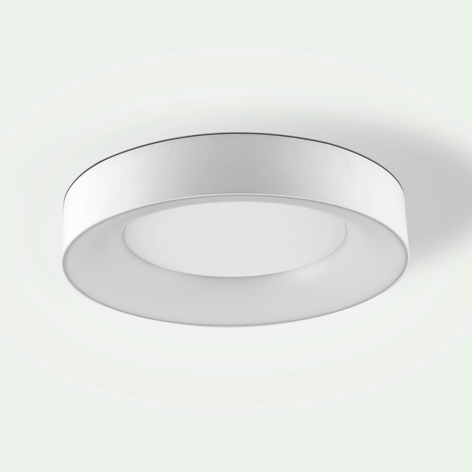 Plafonnier LED Sauro, Ø 40 cm, blanc