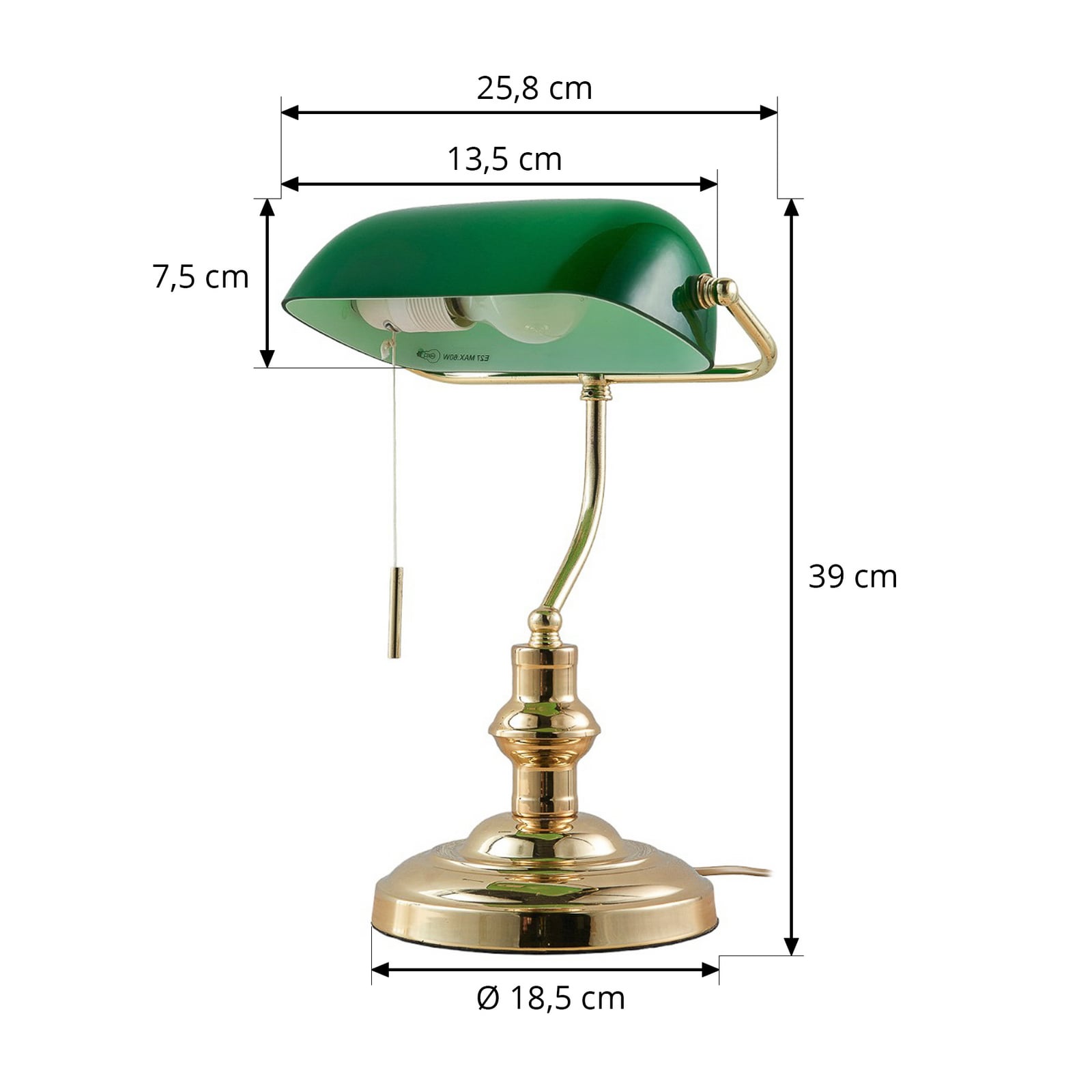 Milenka bordlampe, polert messing/grønn – Lindby Milenka bordlampe, polert messing/grønn – Lindby