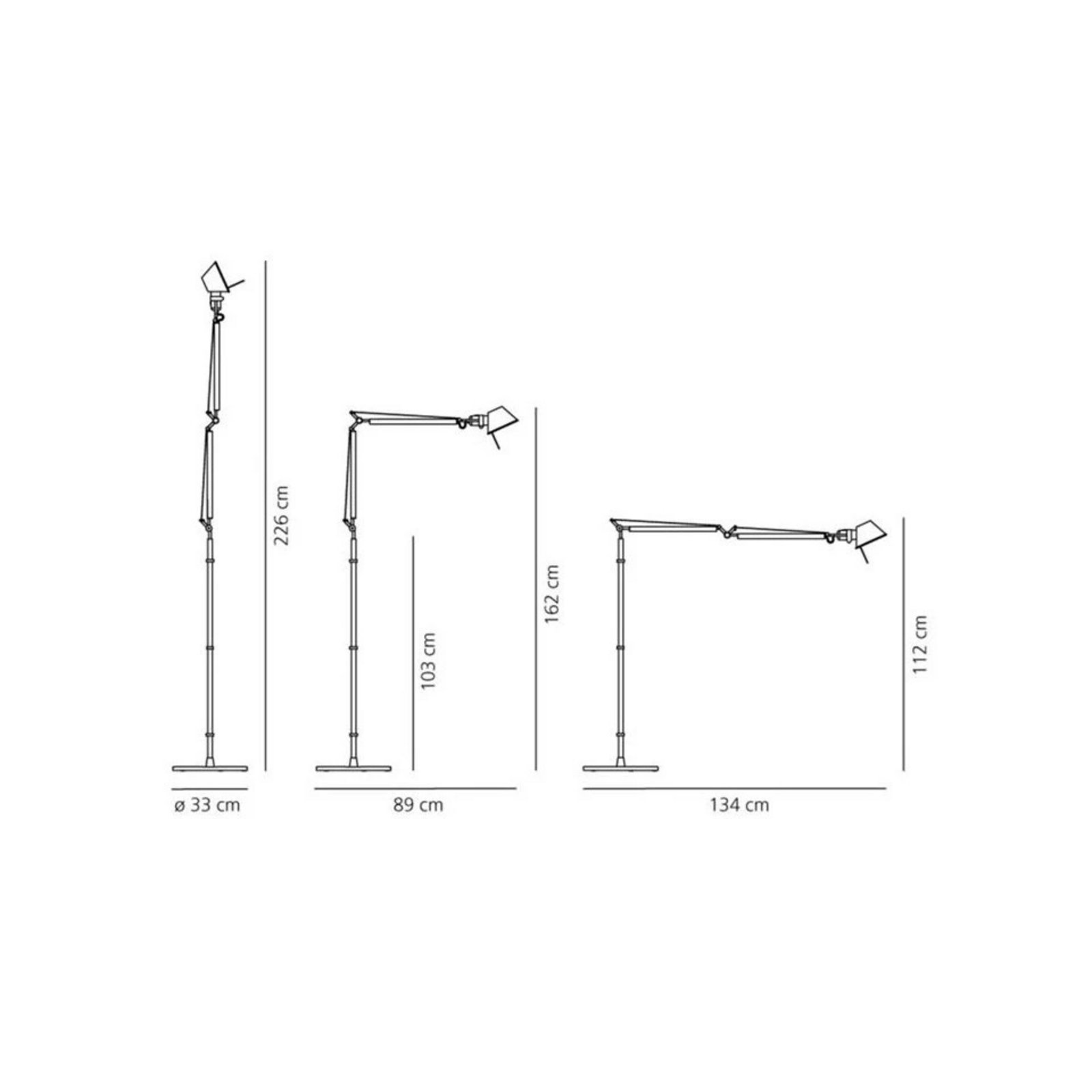 Tolomeo Lámpara de pie LED TW Alu - Artemide