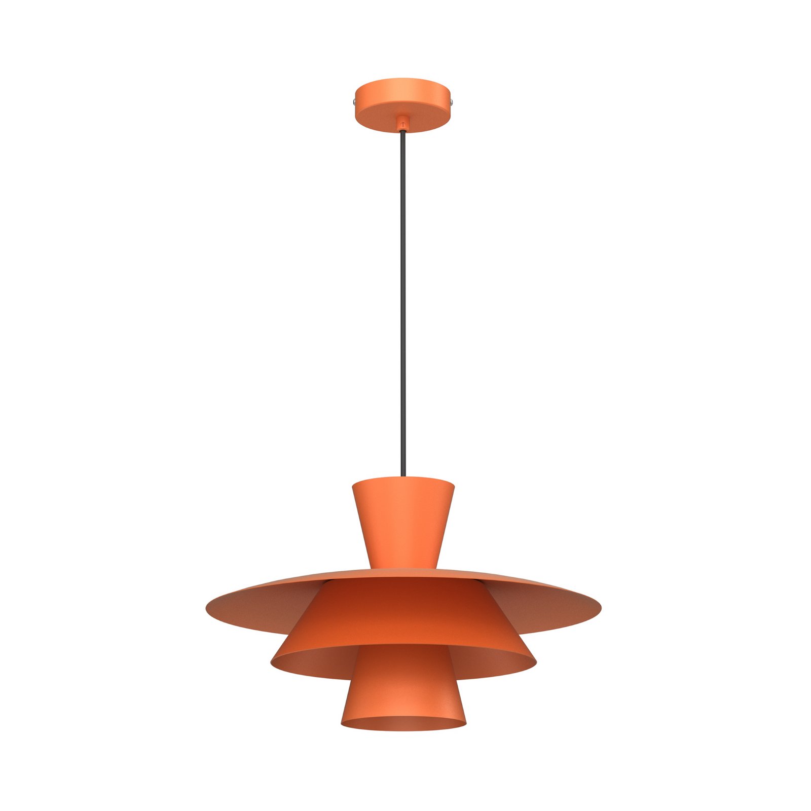 Hängeleuchte Plato, orange, Metall, Ø 38 cm, E27