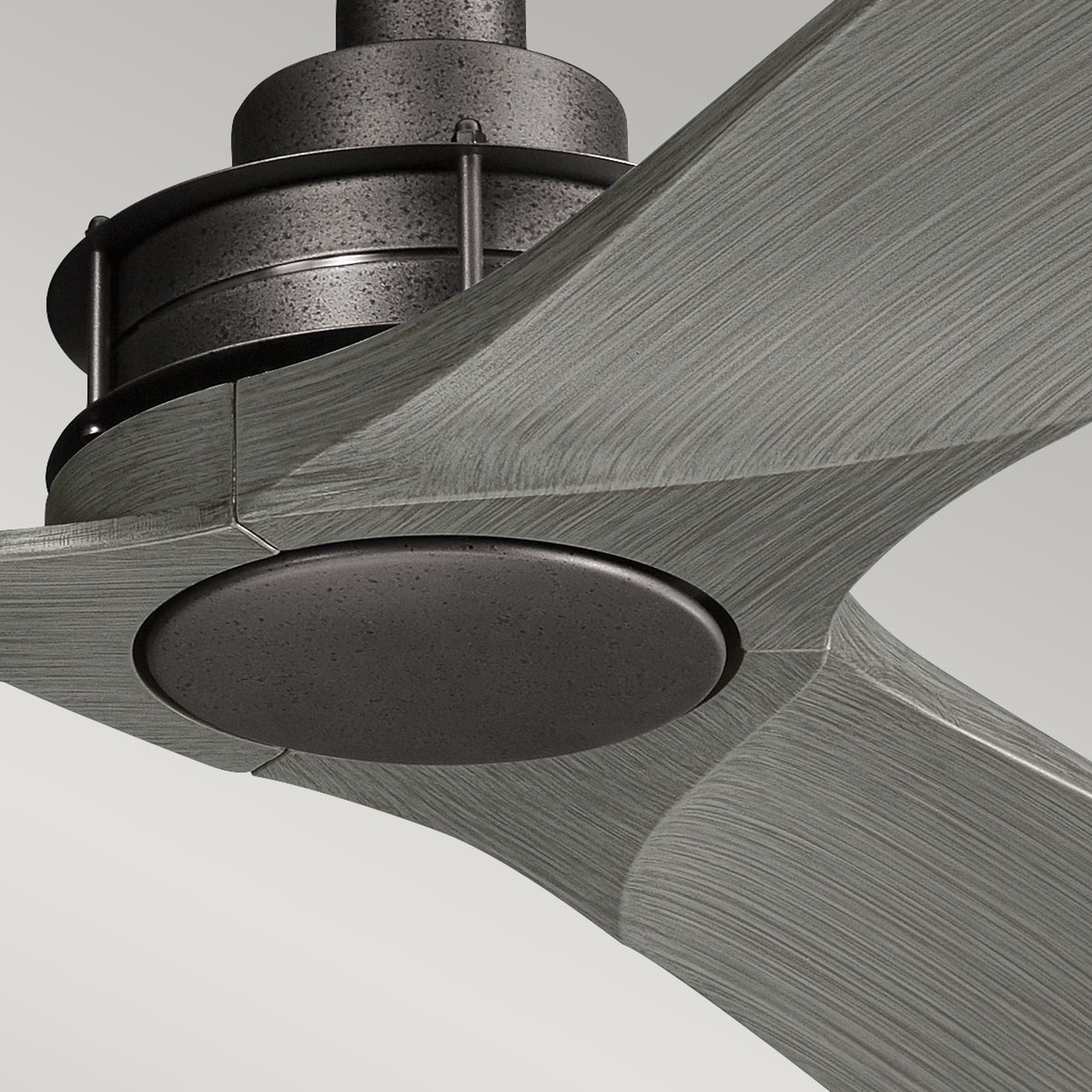 Ried ceiling fan, three-blade, iron-coloured