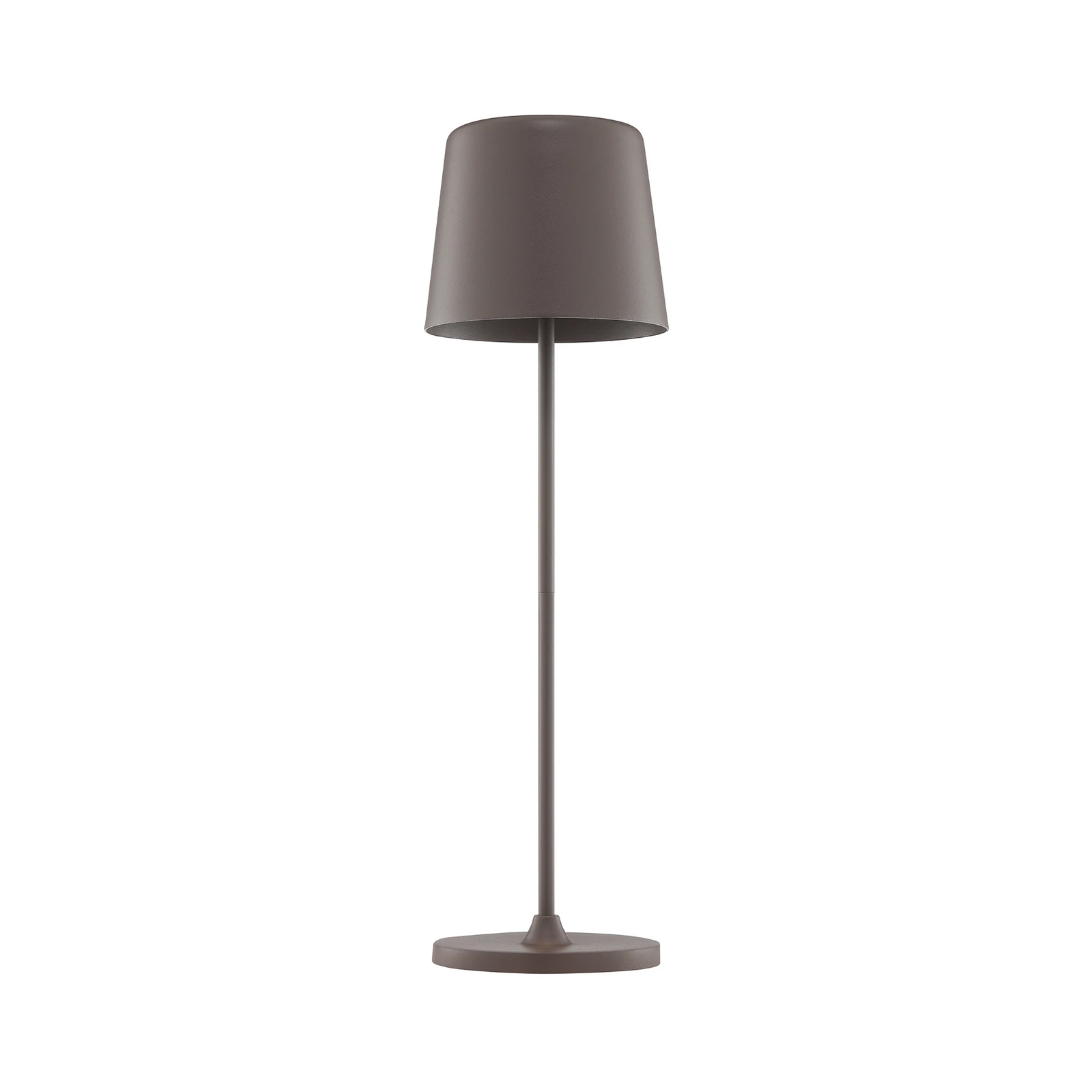 Kaami LED punjiva stolna lampa, smeđa, visina 37 cm, IP44, prigušiva.
