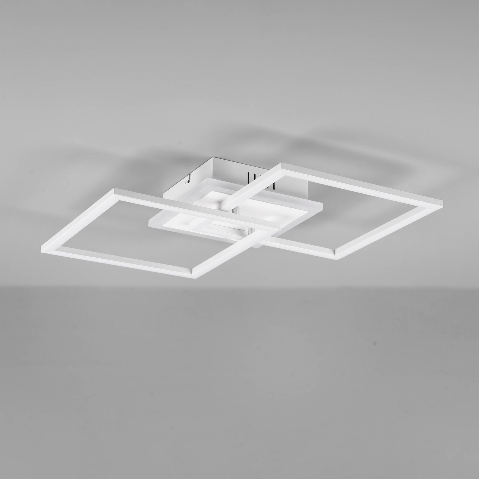 Plafonnier LED Venida carré, blanc