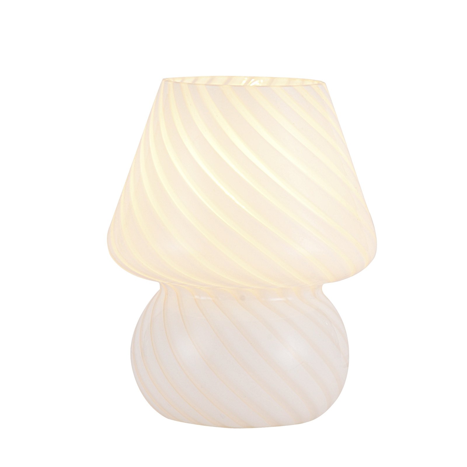 Lindby lampe à poser Andriana, blanc, verre, Ø 15 cm