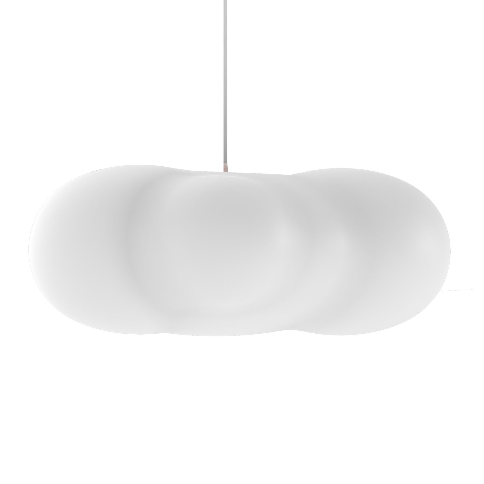 Závesná lampa Newgarden Claudy v tvare mraku, biela