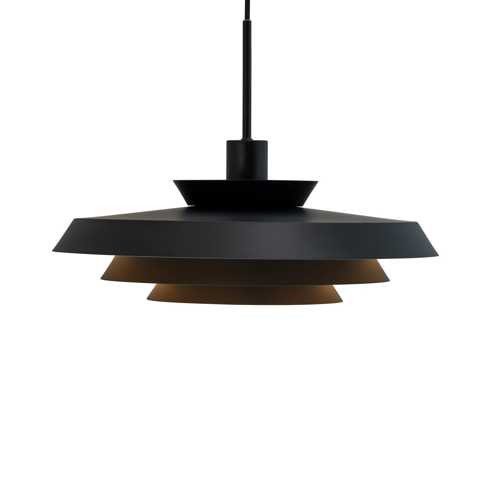 Dyberg Larsen viseća lampa DL44, crna, metalna, Ø 45 cm