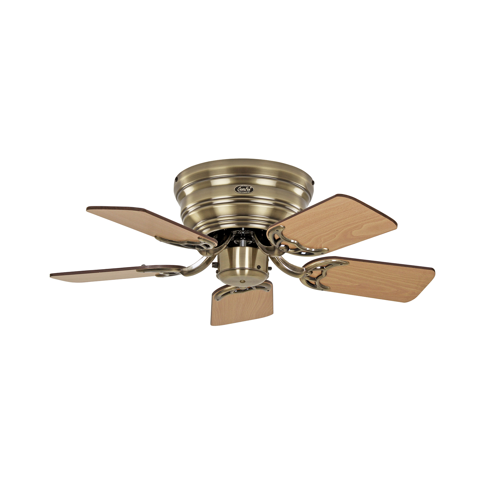 Deckenventilator Classic Flat III messing antik