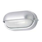 400180 outdoor wall light, oval, silver