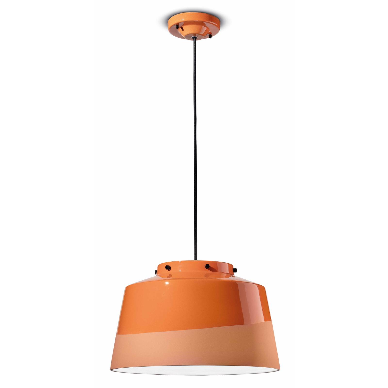 Függő lámpa Quindim kerámia, Ø 40 cm, narancssárga