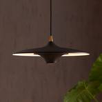 LOOM DESIGN Lampă suspendată cu LED Moja, Ø 42 cm, negru