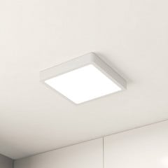 LED stropné svietidlo Fueva 5 IP44 3000K biela 21x21cm