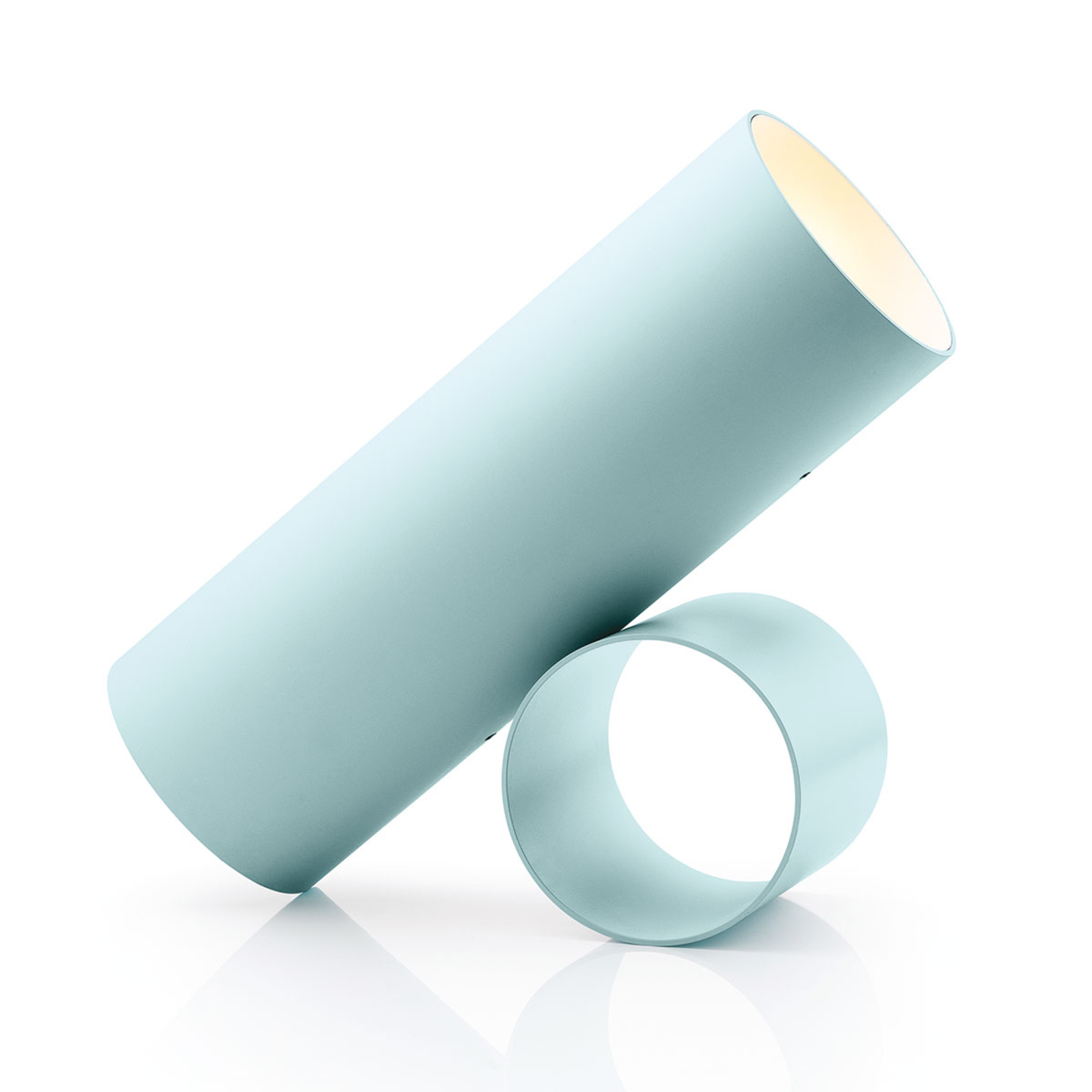 Flos FLOS Sawaru LED table lamp, adjustable blue grey, for Living / Dining Room, aluminium, polycarbonate, 45 W, energy efficiency: A+, W: 15 cm, H: 43 cm