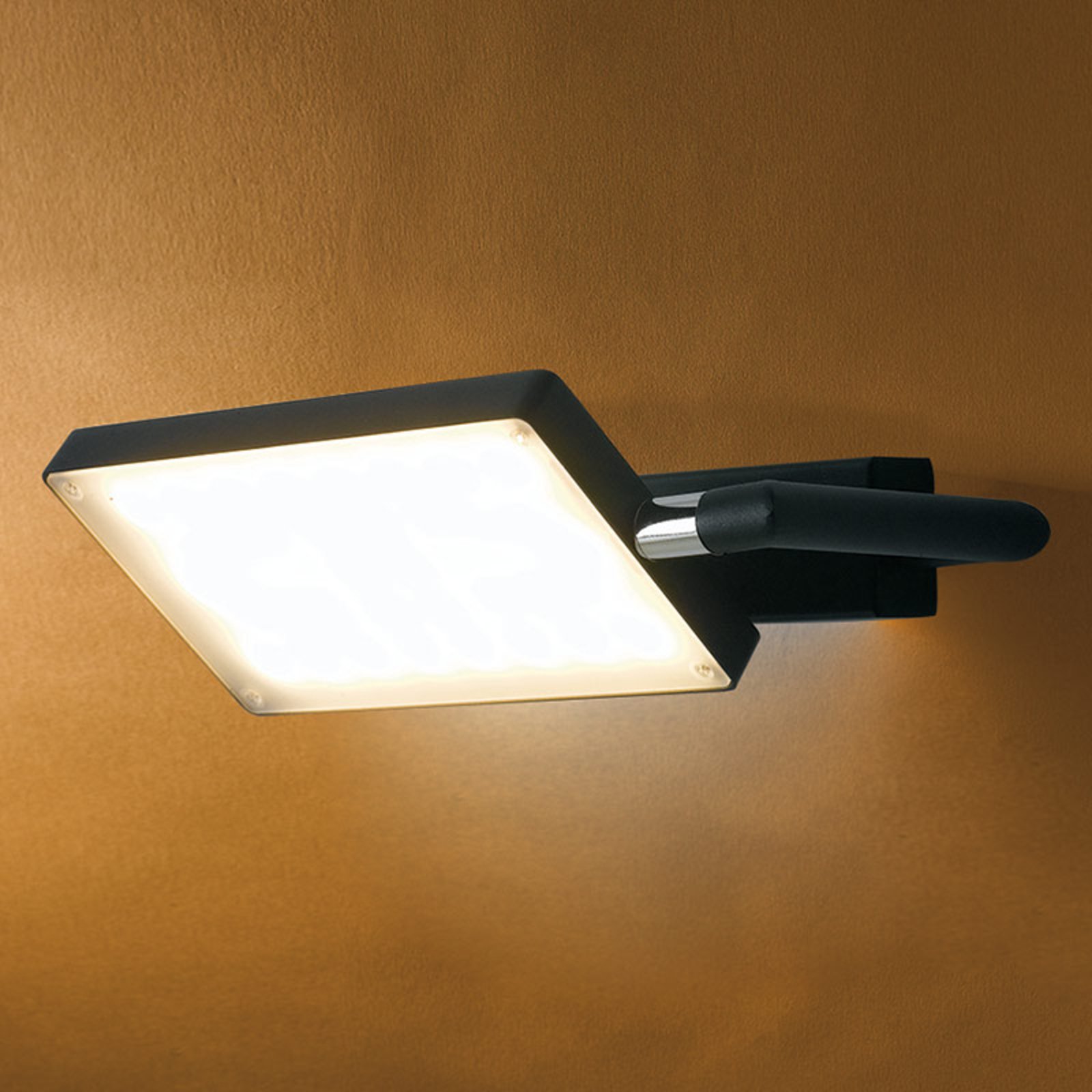 Book LED wall light, black