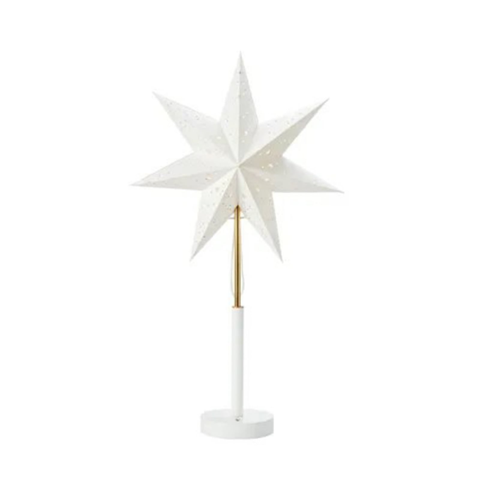 LED-Akku-Papierstern Noella, messing/weiß, Höhe 62 cm