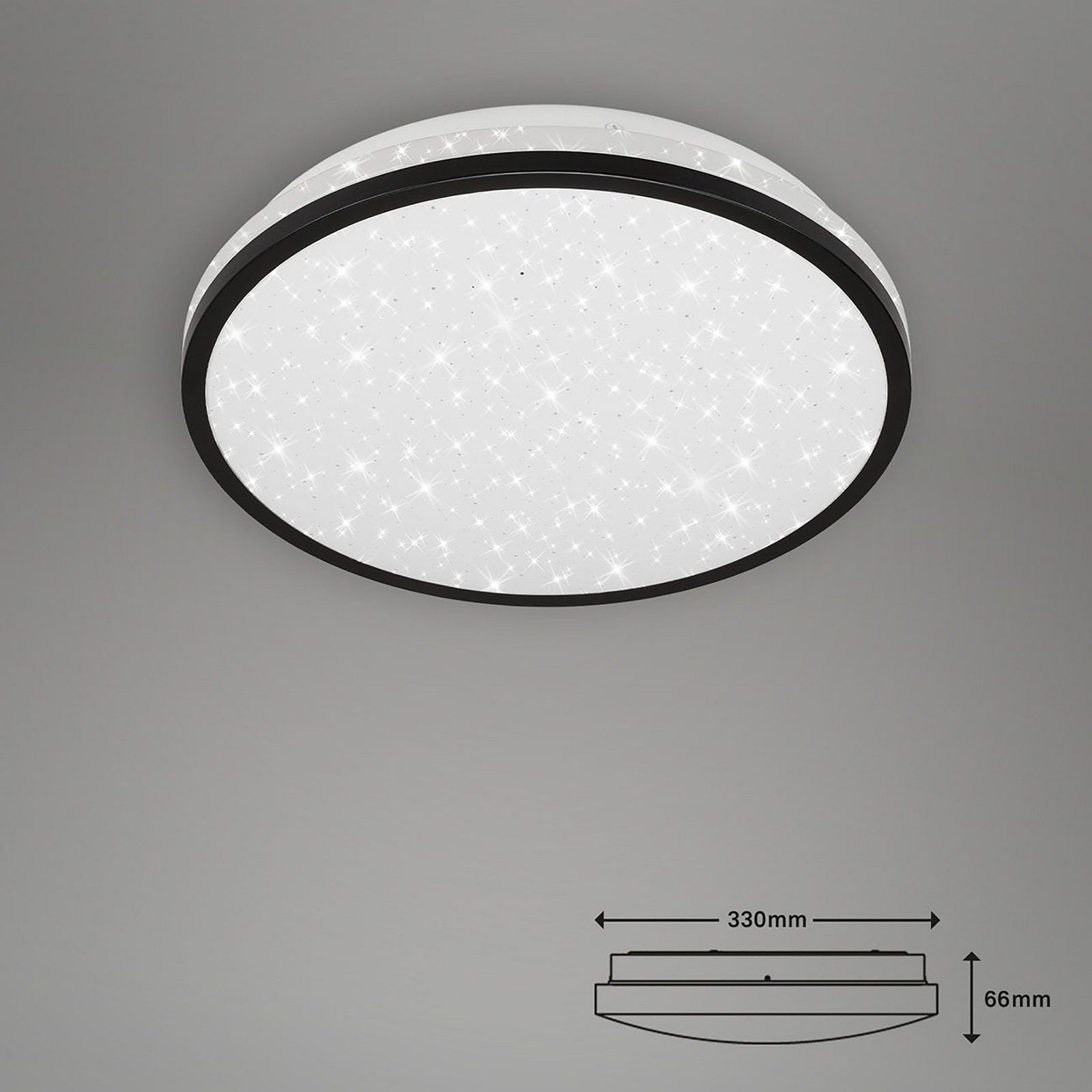 Plafonnier LED 3403-015, avec décor étoilé, 4.000K