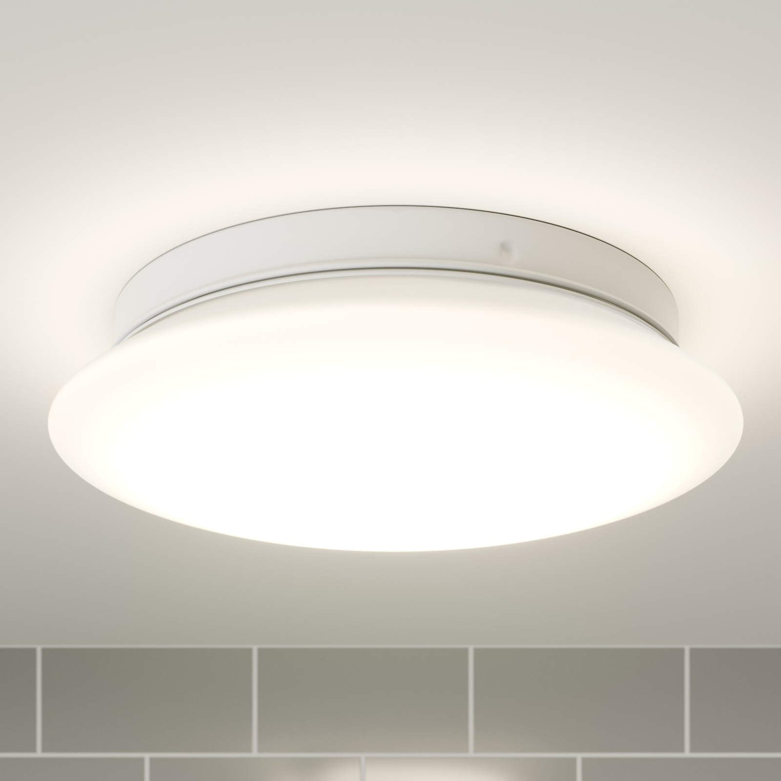 Arcchio Solomia LED-taklampe, IP44, glass, rund