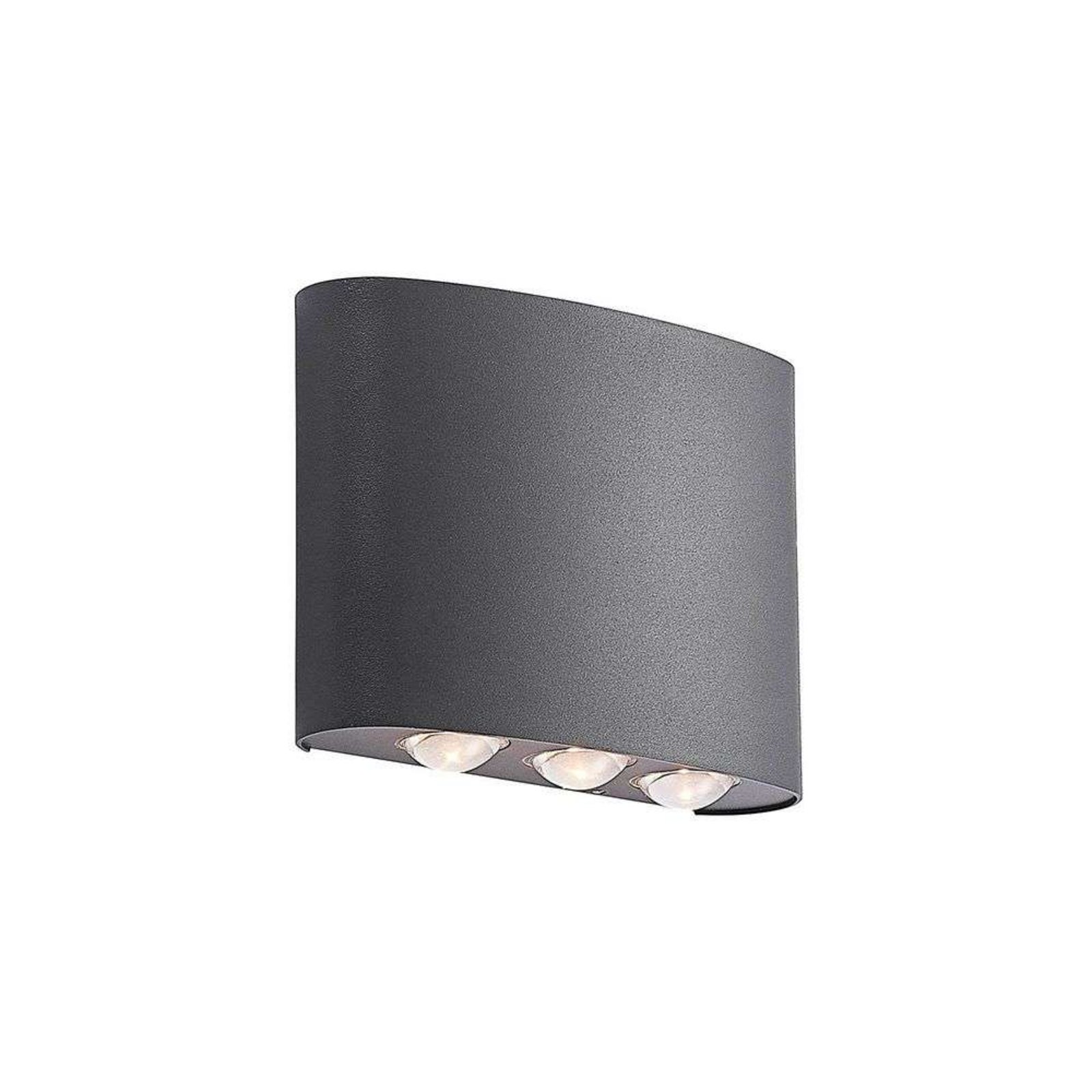 Gatlin 6 Aplique Exterior Dark grey - Lindby