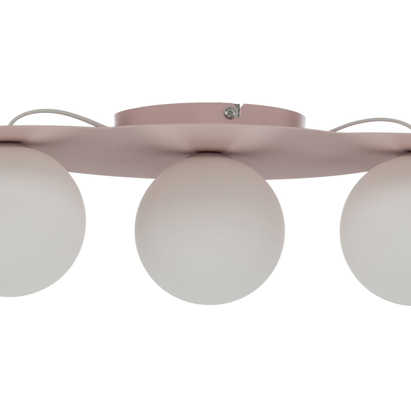 Cloud ceiling light, pink, 3-bulb, glass, length 51 cm, G9 Cloud ceiling light, pink, 3-bulb, glass, length 51 cm, G9