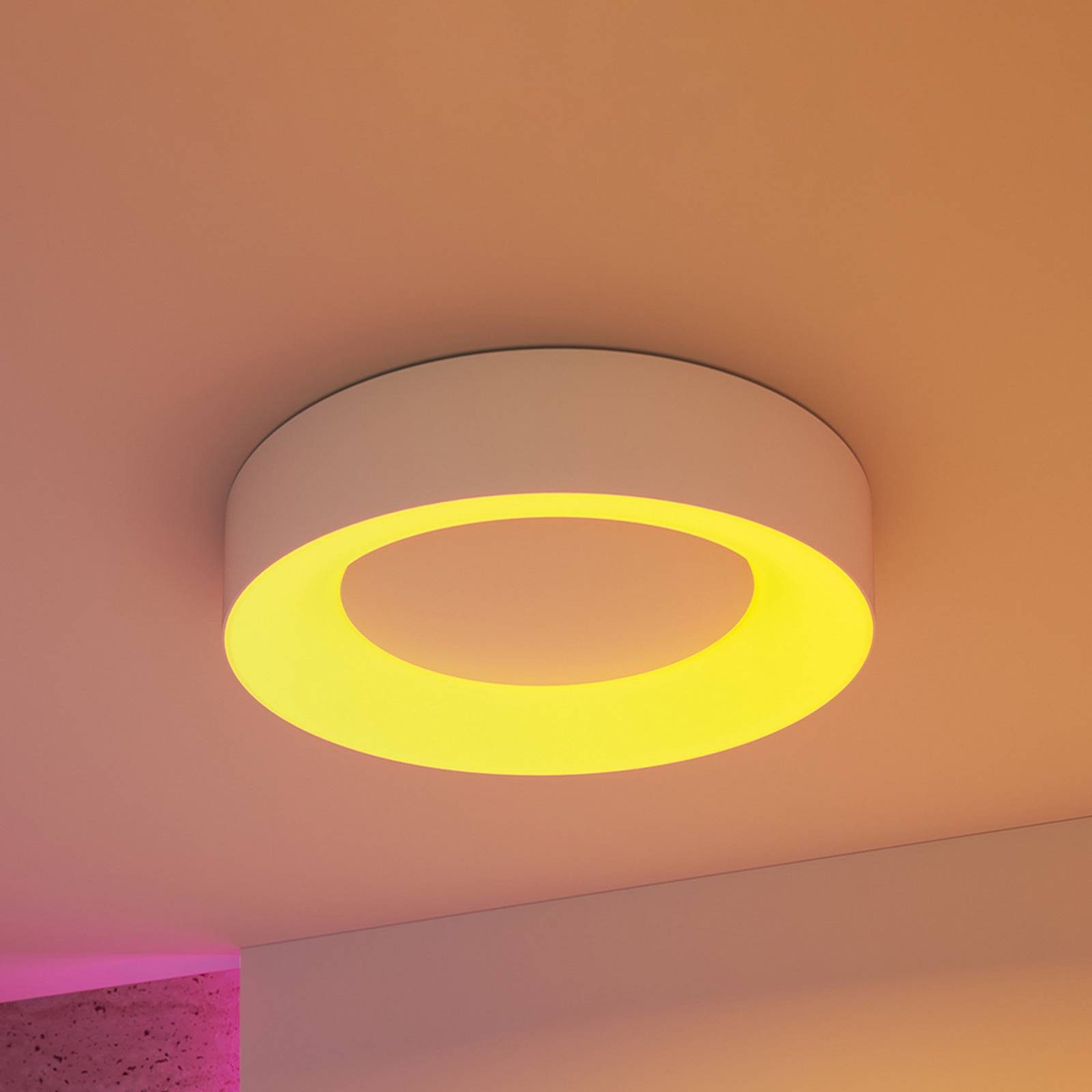 Lampa sufitowa Paulmann Smart LED Casca, biała, Ø 40 cm, RGBW, IP44