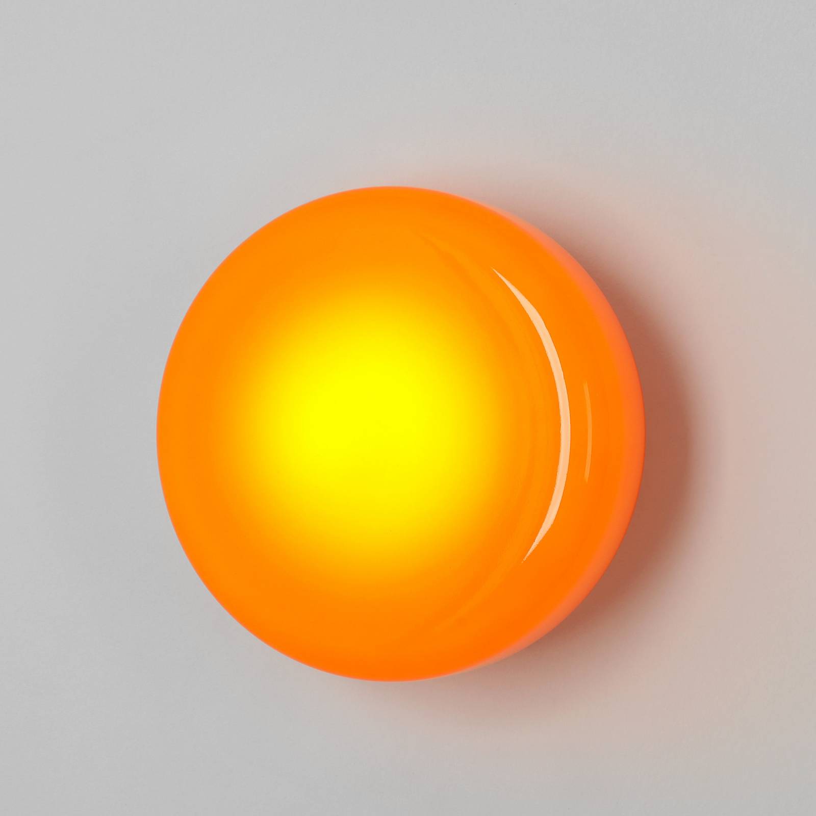 Kinkiet BonBon, pomarańczowy, Ø 16 cm, szkło