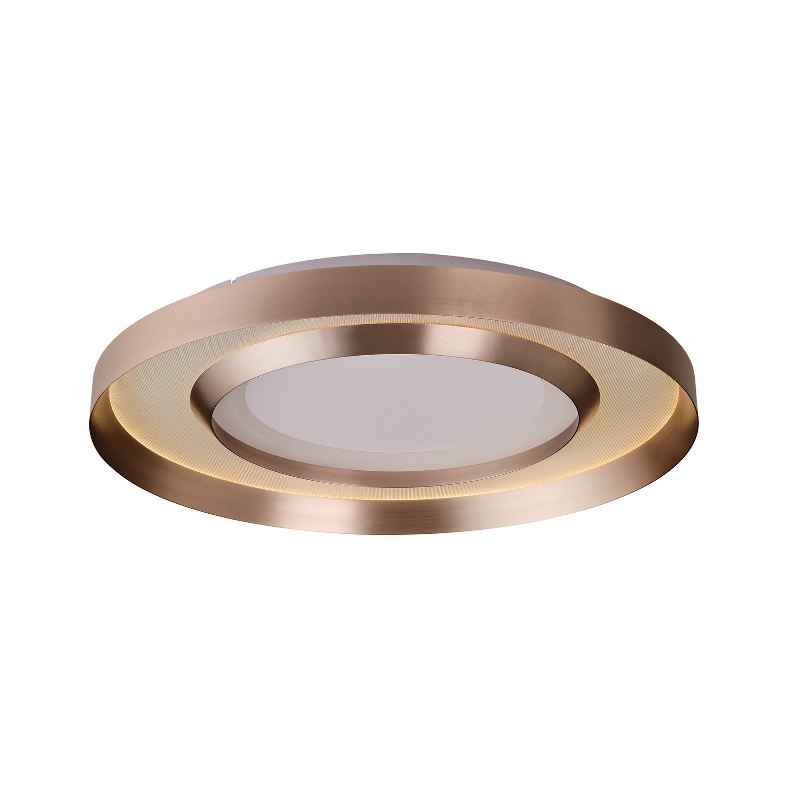 LED-taklampa Onix, Ø 60 cm, roséguld, metall