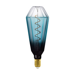 LED-pære E27 4W T100 2.000K filament blå dæmpbar