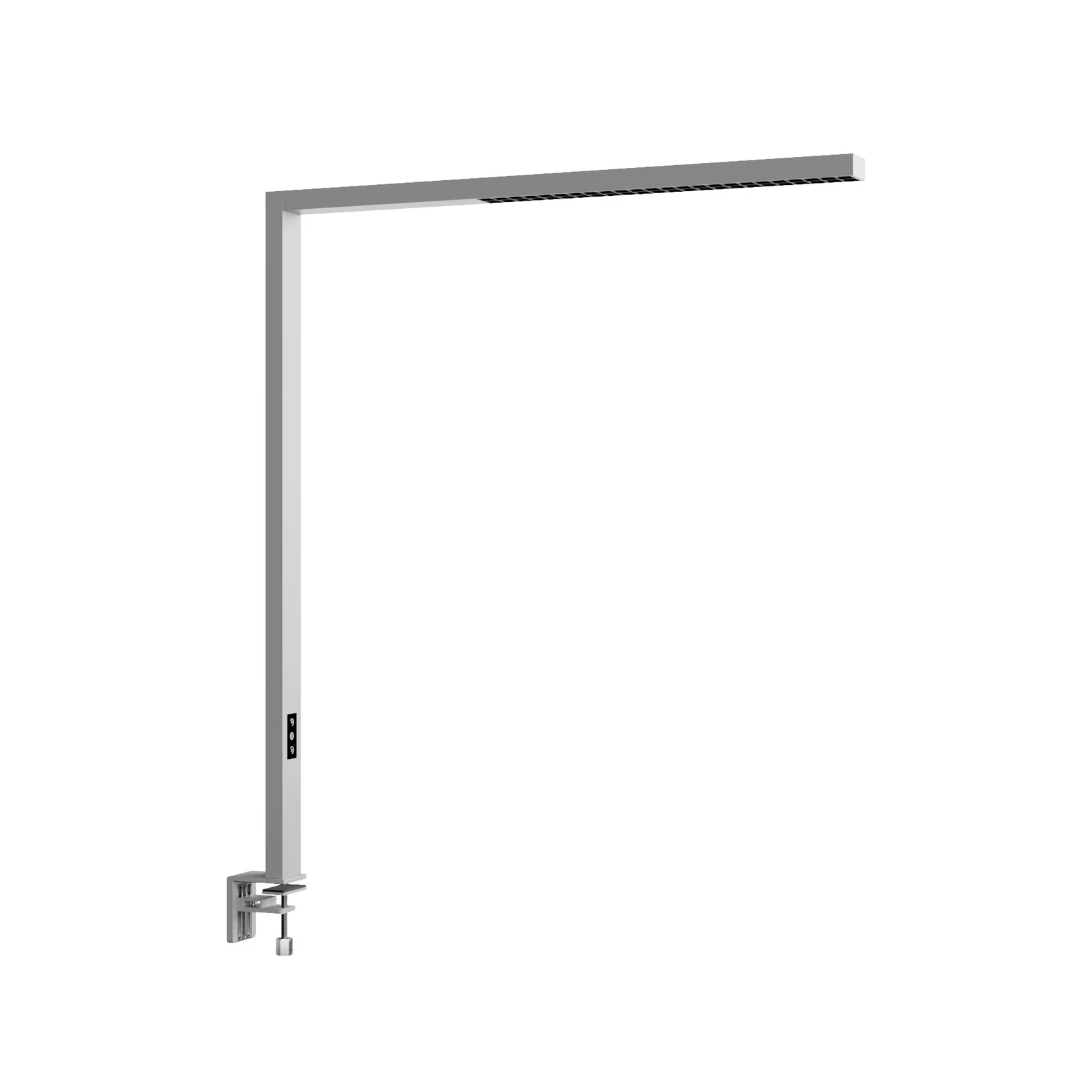 Arcchio LED-Büro-Klemmlampe Jolinda, silber, Metall, dimmbar