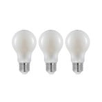 LED лампа E27 6W 2 700K с възможност за димиране, опал, комплект от 3