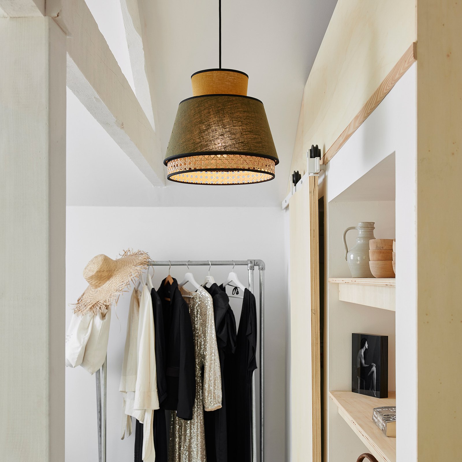 Singapour XM Hängeleuchte khaki/curry - MARKET SET