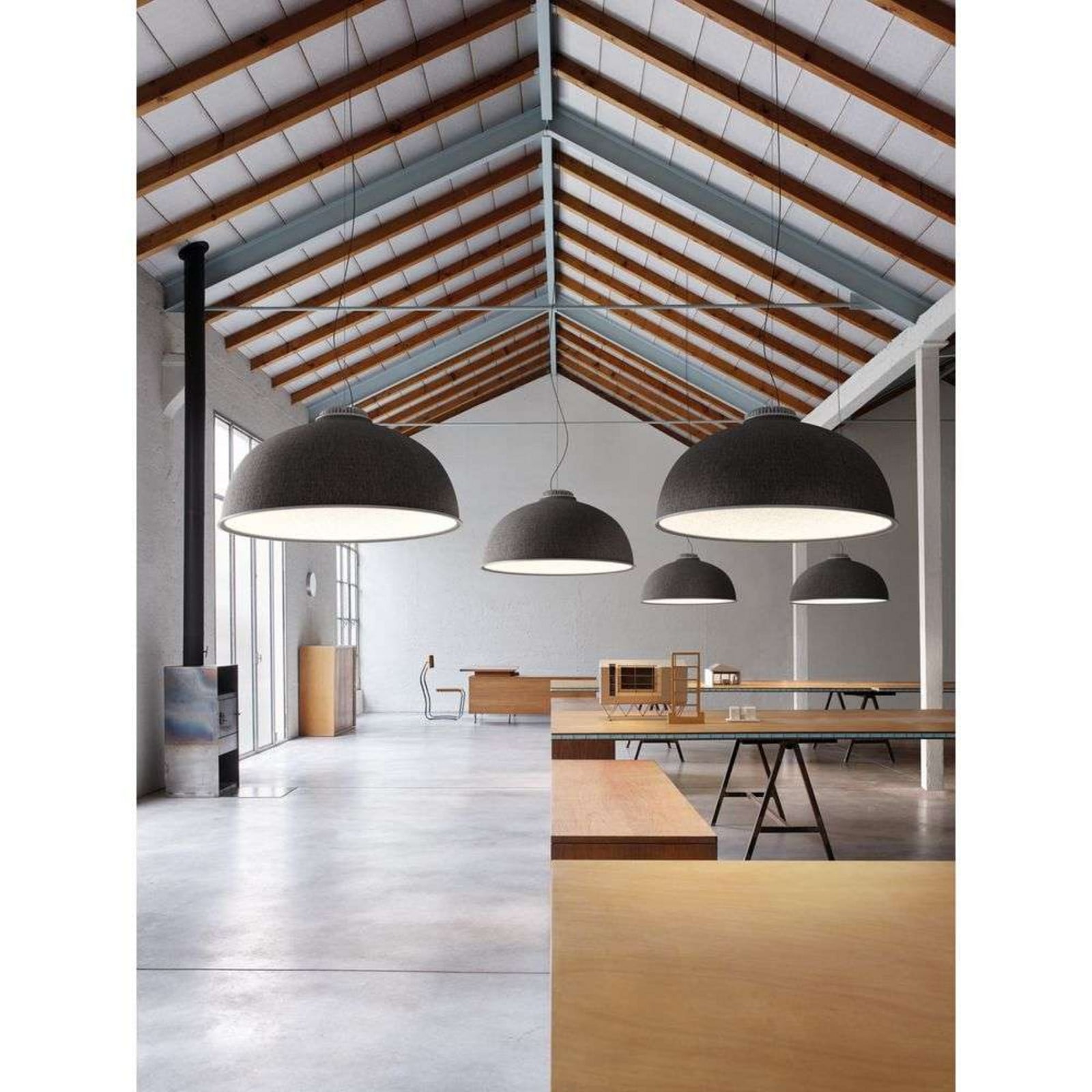 Farel LED Pendel 2700K Light Grey/White Luceplan - Spisestue - Aluminium