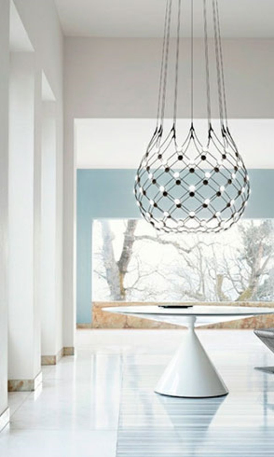 Lampada a sospensione Mesh Wireless Bluetooth, Ø 100 cm, 5 m - Luceplan