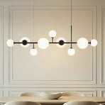 Lampada a sospensione Joel, bianco e nero, a 9 luci