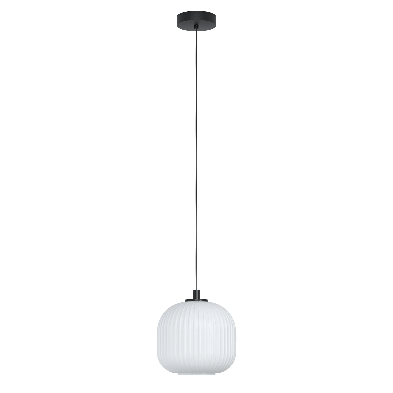 Viseća lampa Mantunalle, Ø 20 cm, crno/bijela, staklo
