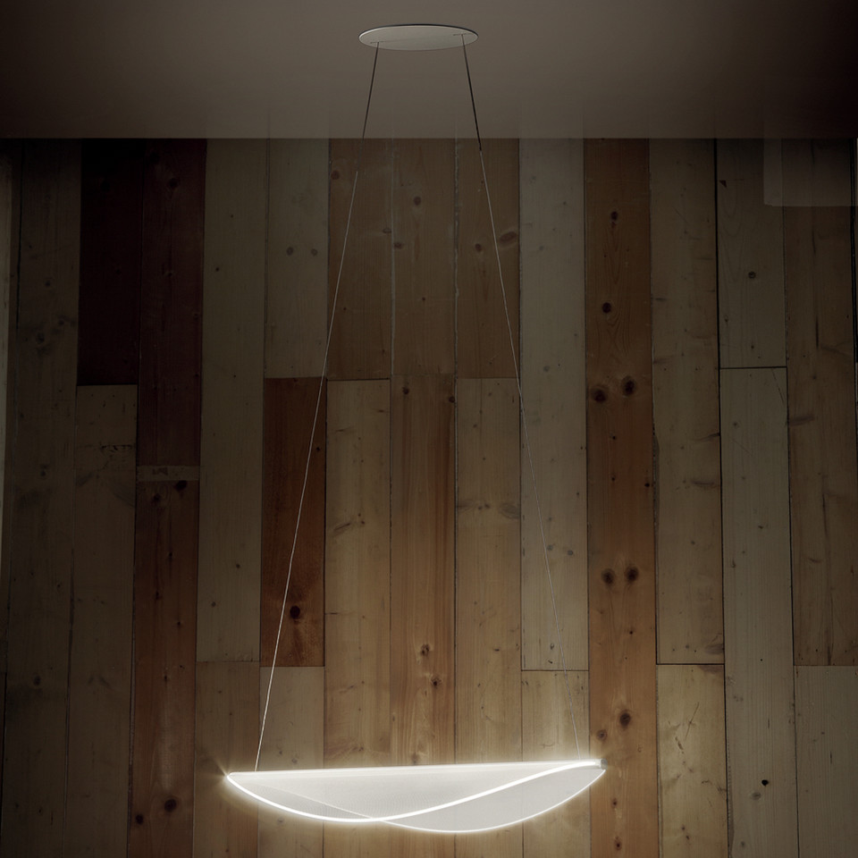 Stilnovo Diphy LED-pendellampa, vit från Stilnovo