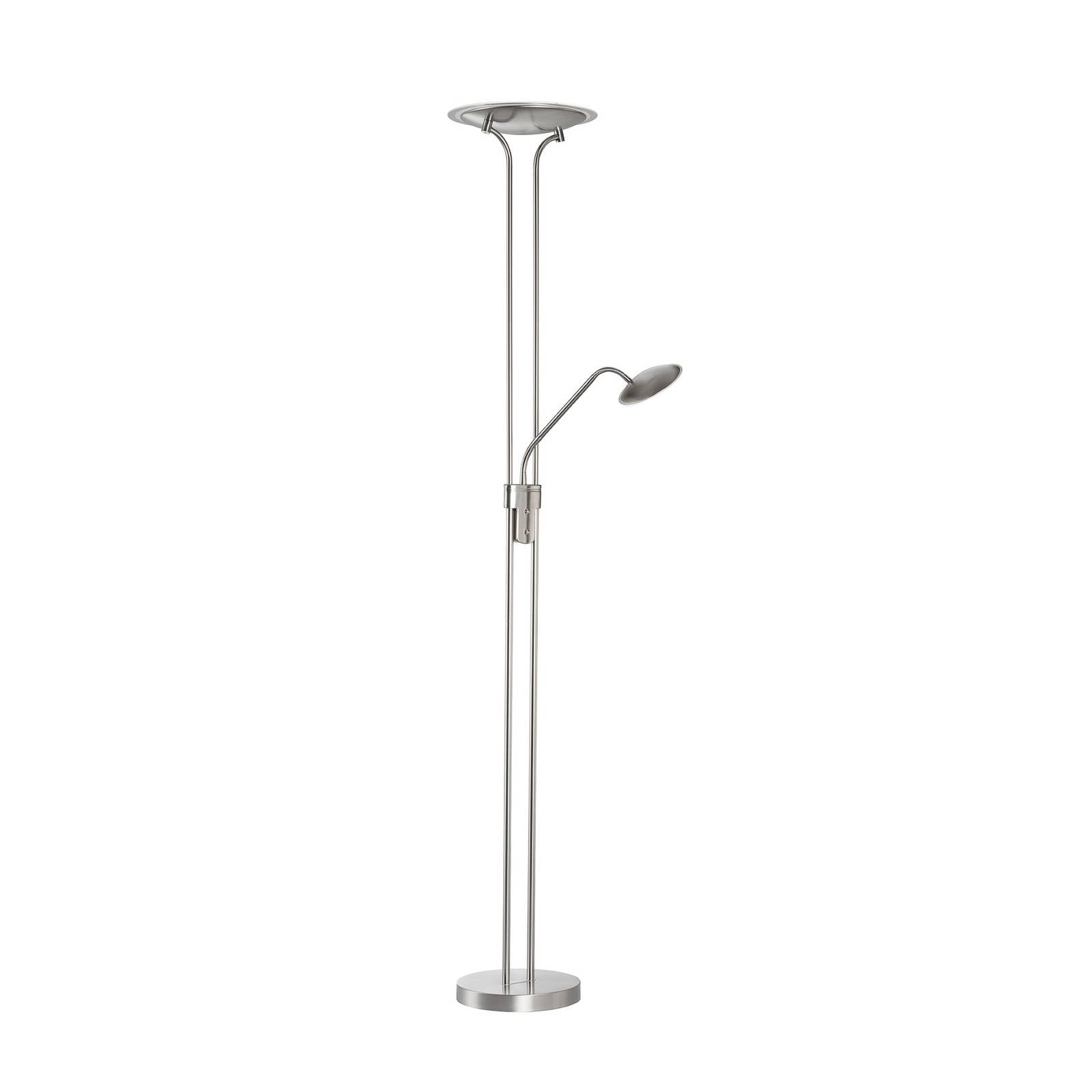 LED-Stehlampe Tallri, nickel Höhe 180 cm 2-flg. CCT Touchdim