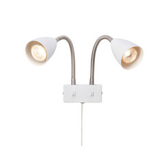 Ciro 2 Applique Murale White/Steel  - Markslöjd