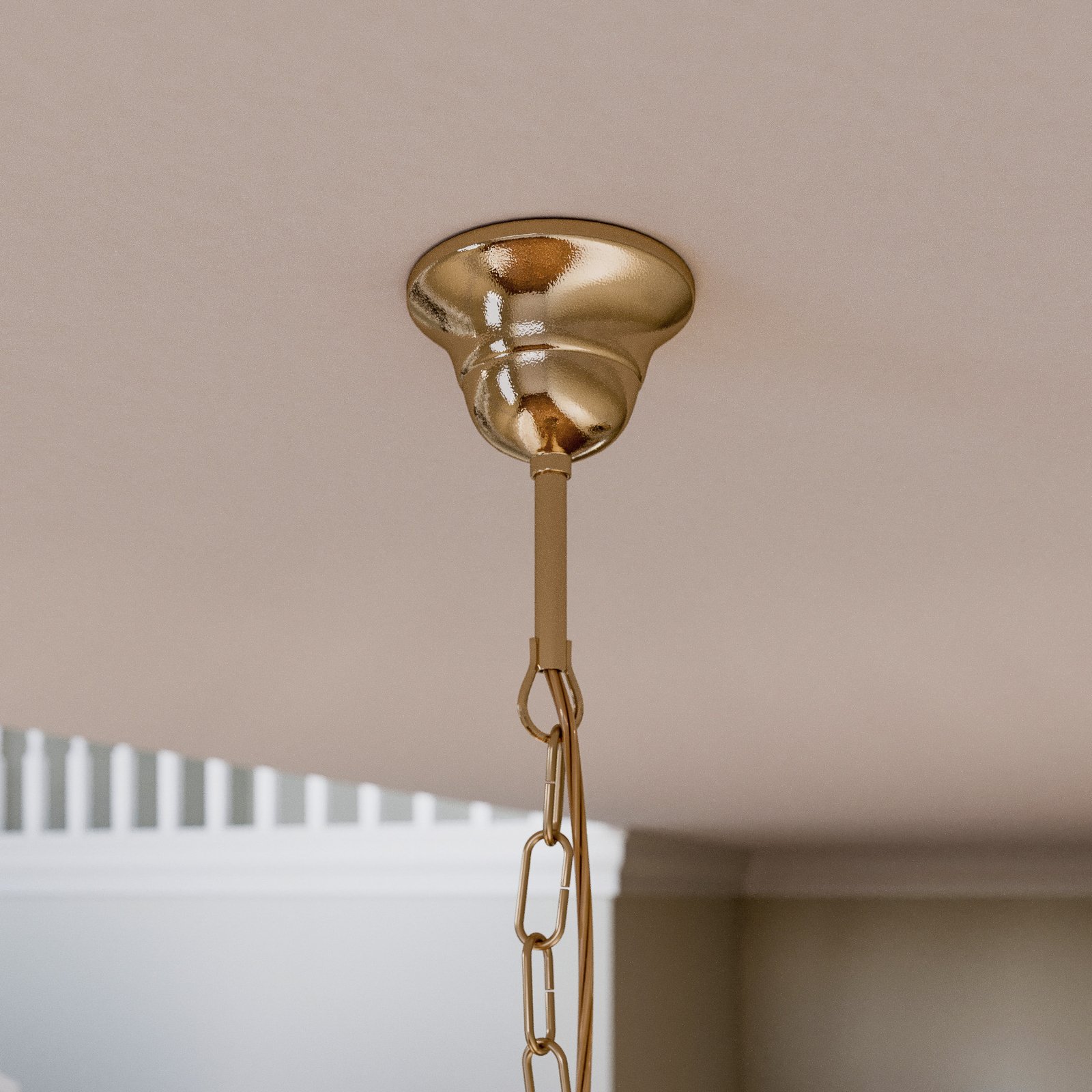 Lampa wisząca Pioggia z kryształami Ø50cm złota