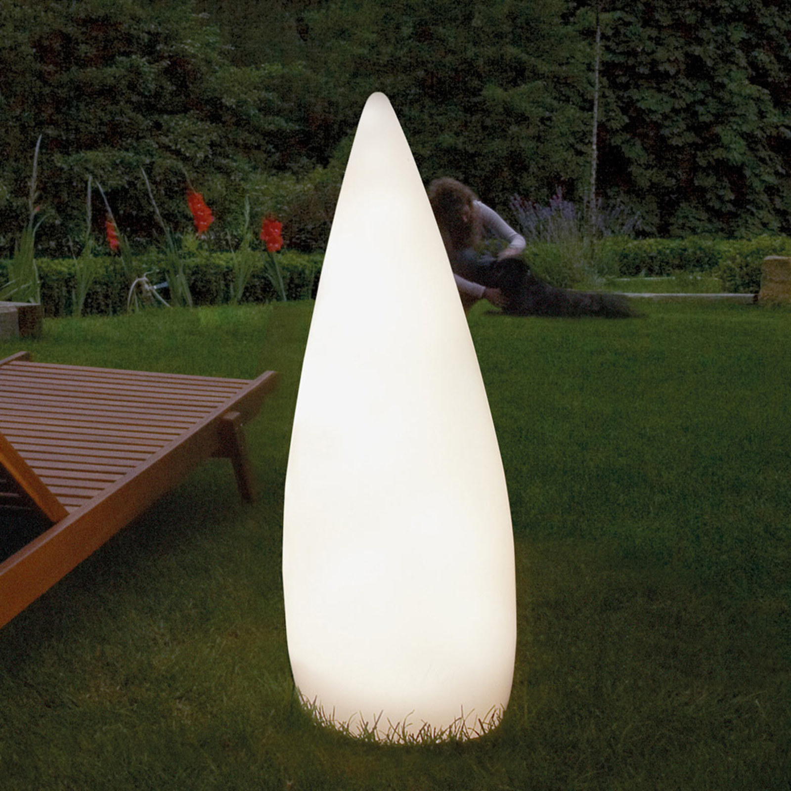 Lampe d'extérieur décorative LED portable Kanpazar B 80 cm