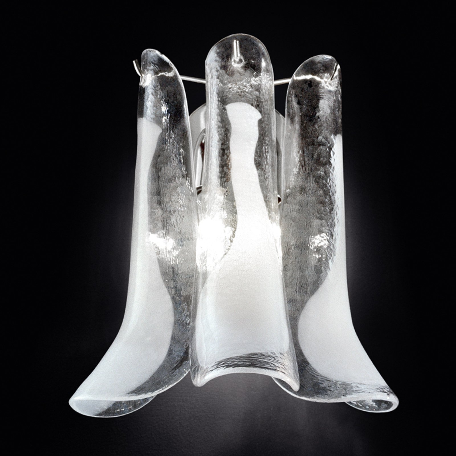 Vägglampa Tulipani med Murano-glas