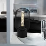 Lampa stołowa Wrington, wysokość 28,5 cm, czarny, stal