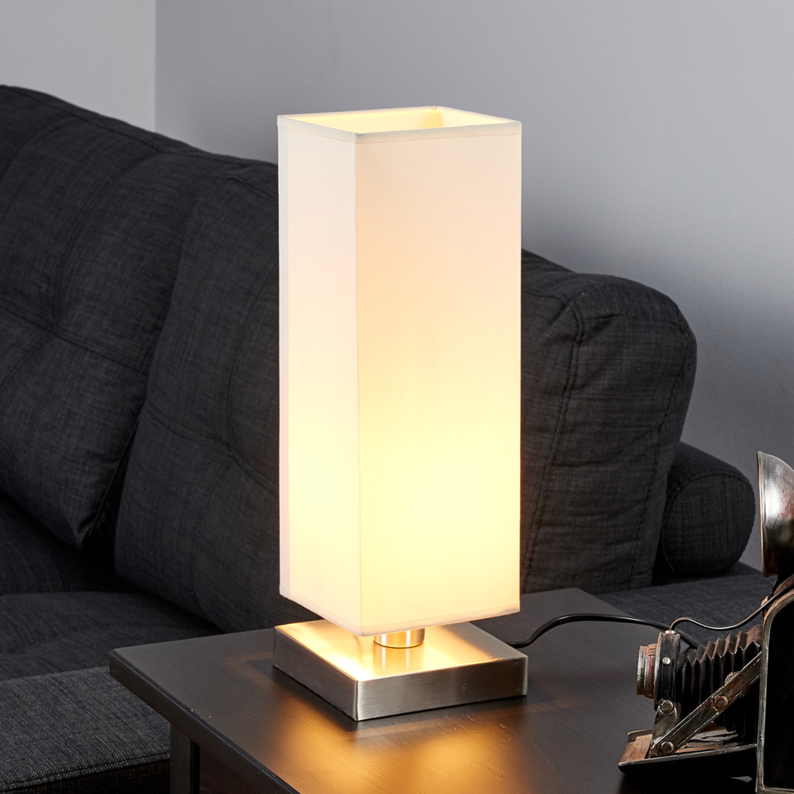 Martje - fehér asztali lámpa E14 LED-lámpával