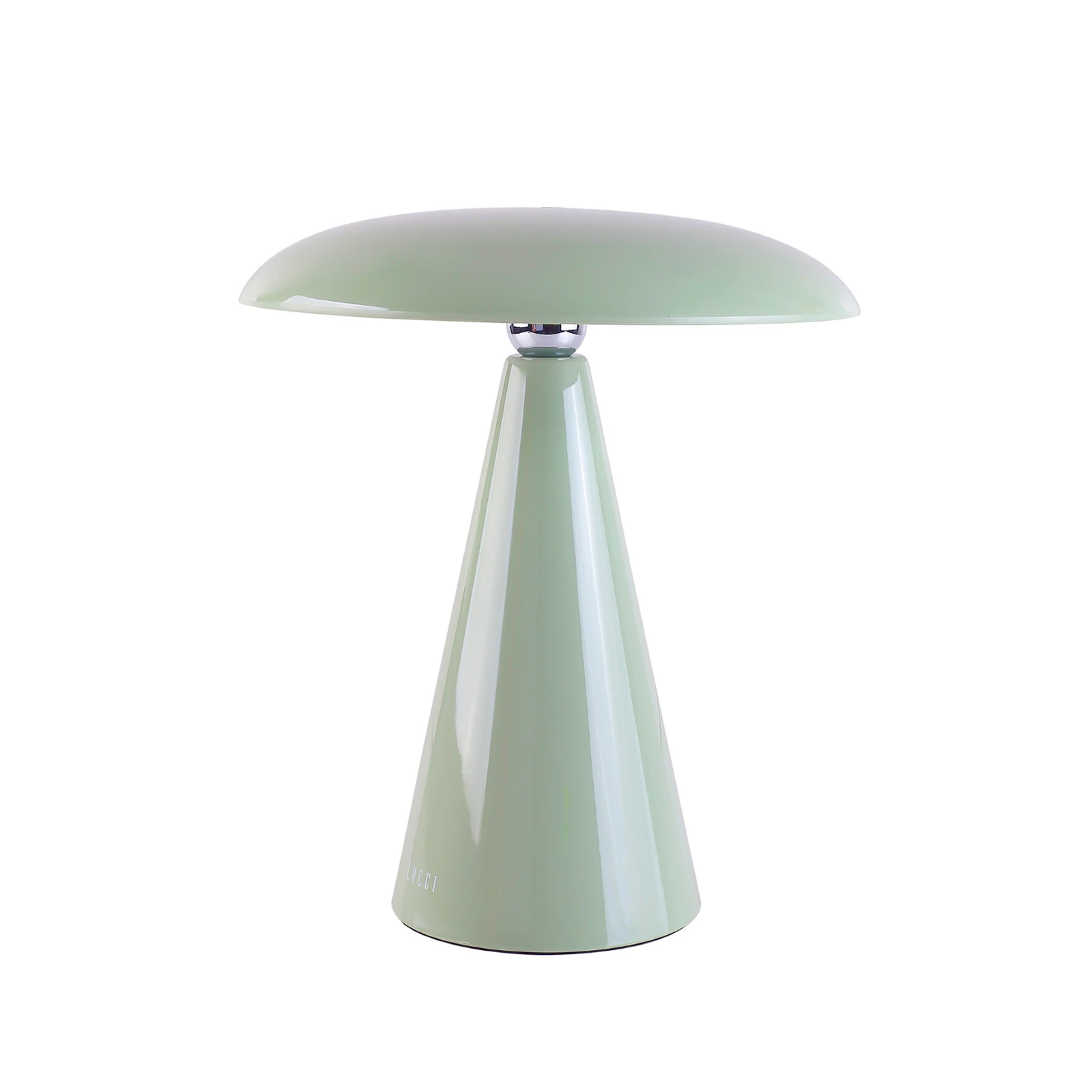 LED настолна лампа с акумулатор Beacon Kinoko, зелена, 27 см, CCT