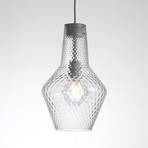 Viseća svjetiljka Romeo 130 cm, prozirno staklo