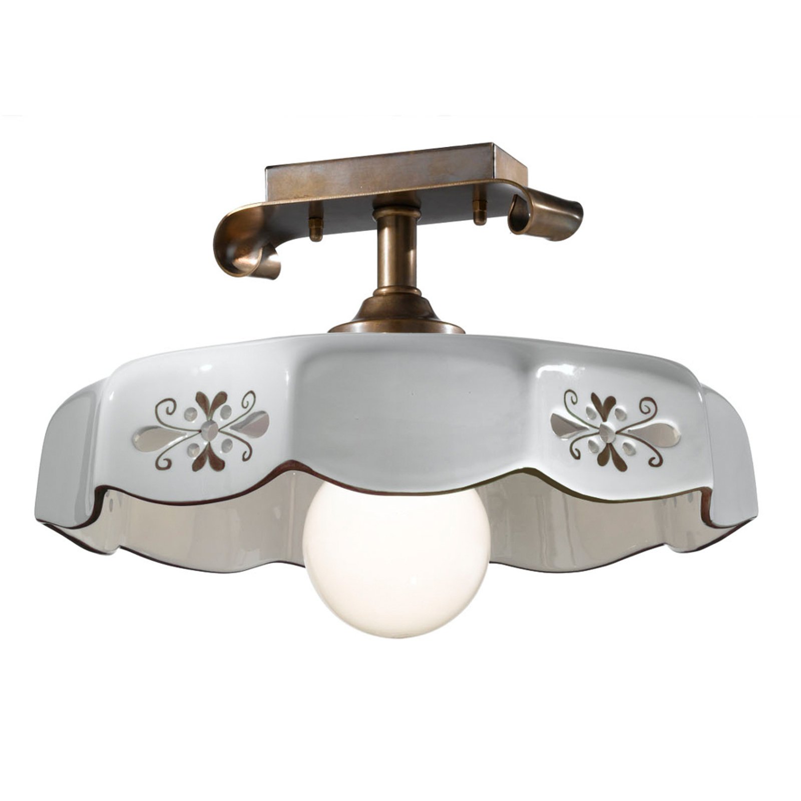 Marostica ceramic ceiling light brown